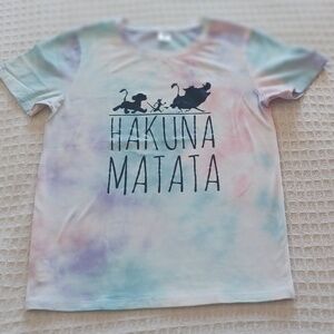 Tie-dyed Lion King t-shirt Hakuna Matata Women's S